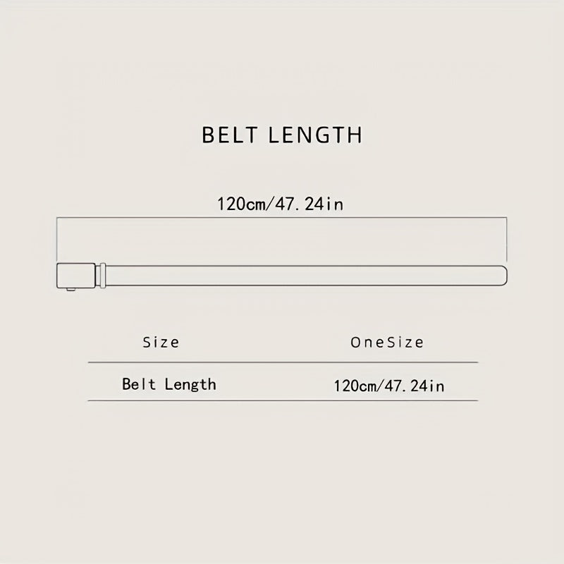 Men's Faux Leather Belt - 47inch - Casual Work Dress
