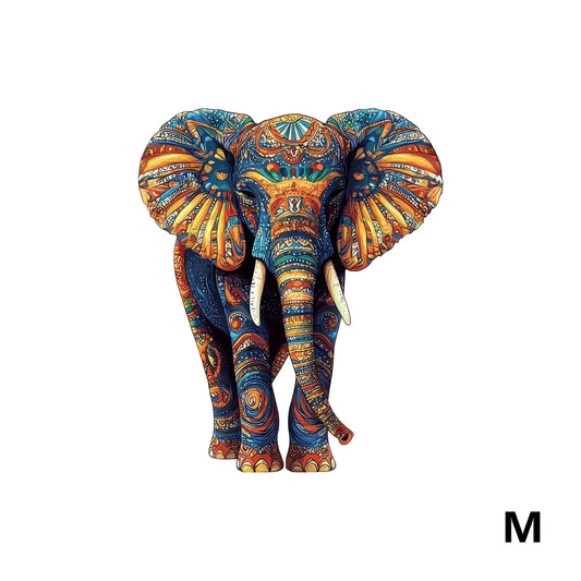 Colorful Elephant Wooden Puzzle Boxed Unique Relax Gift