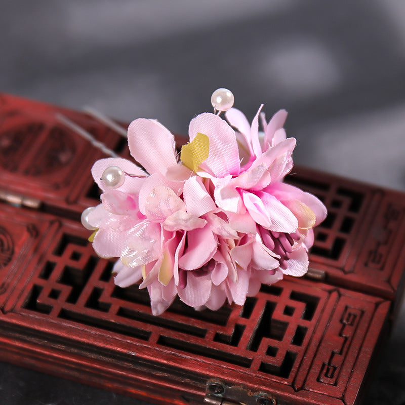 Ancient Style Floral Pearl Haircomb Wedding Hair Accessories