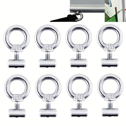 2pcs Stainless Steel Awning Rail Stoppers 6mm Silver