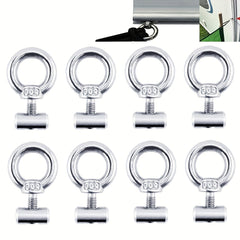 2pcs Stainless Steel Awning Rail Stoppers 6mm Silver