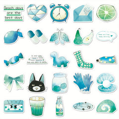 50pcs Cartoon Graffiti Stickers, Self Adhesive, Mixed Colors, Irregular Shapes