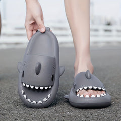 Men's Shark Lightweight Non Slip Open Toe Quick Drying Slides