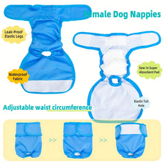 1PC Female Dog Diapers Highly Absorbent & Reusable