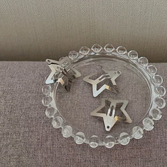 2pcs Star Shape Snap Clip Side Clip Bangs Clip Y2K Hair Accessories