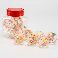 6pcs Funny Toy Balls 43mm Mixed Bouncy Ball for Children