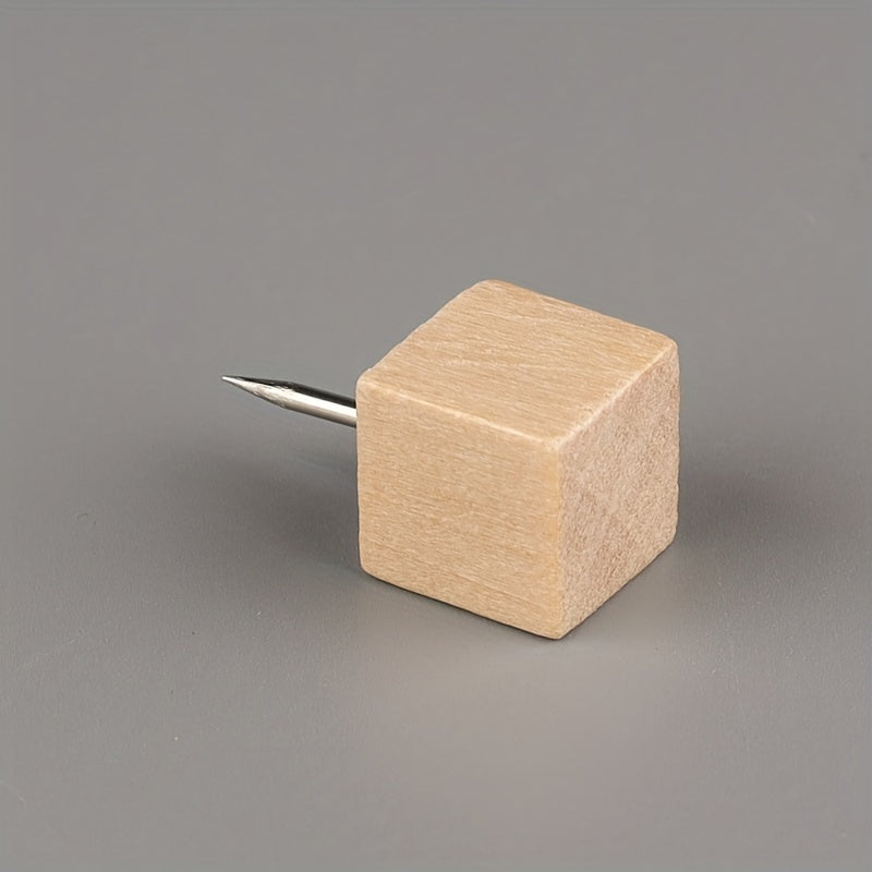 30pcs Creative Wooden Pattern Nail Press Nail Soft Woodworking Word Nail