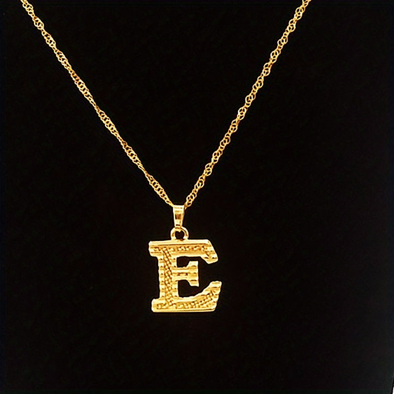 Golden Initial A Pendant Necklace Dainty Letter A Charm Alphabets Jewelry
