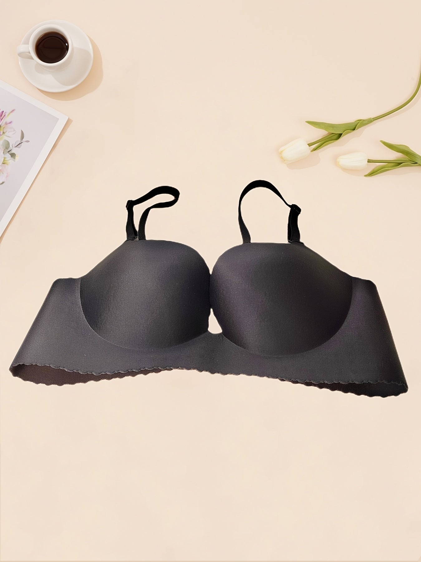 Comfortable Wireless T-shirt Bra Solid Glossy Women's Lingerie