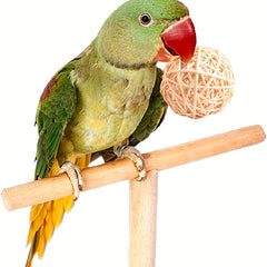 10pcs Parrot Chew Toy Straw Ball for Cage Fun Hanging Ornament
