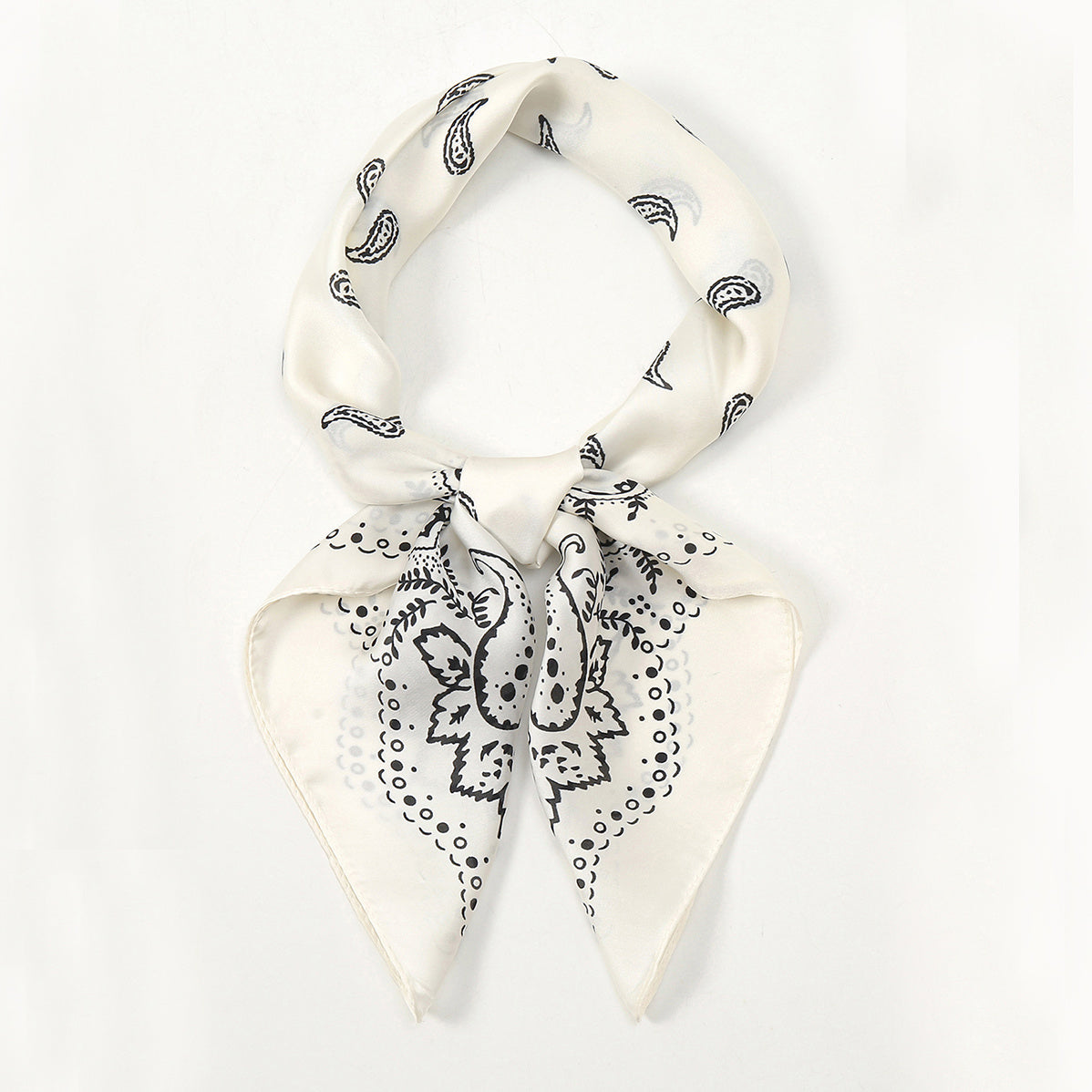 Floral Print Vintage Scarf Small Headband Headscarf Bandana For Her