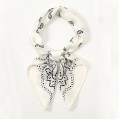 Floral Print Vintage Scarf Small Headband Headscarf Bandana For Her