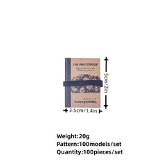 100 Sheets Retro & Mini Translucent Sulfuric Acid Paper 1/4 x 2