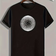 Round Pattern Print Men's Graphic T shirt for Summer