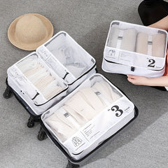 Lightweight Clear Luggage Organizer Dacron Packing Cubes Storage Bag