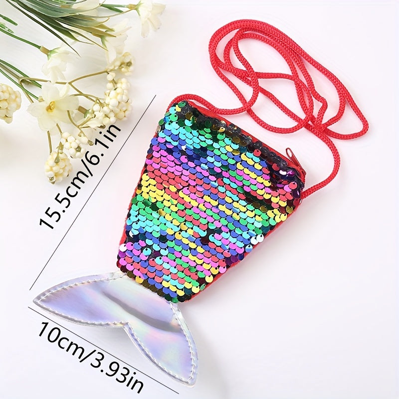 Mini Sequin Mermaid Bag Coin Purse Shoulder Crossbody Bag