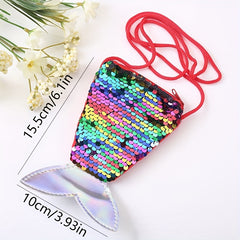 Mini Sequin Mermaid Bag Coin Purse Shoulder Crossbody Bag