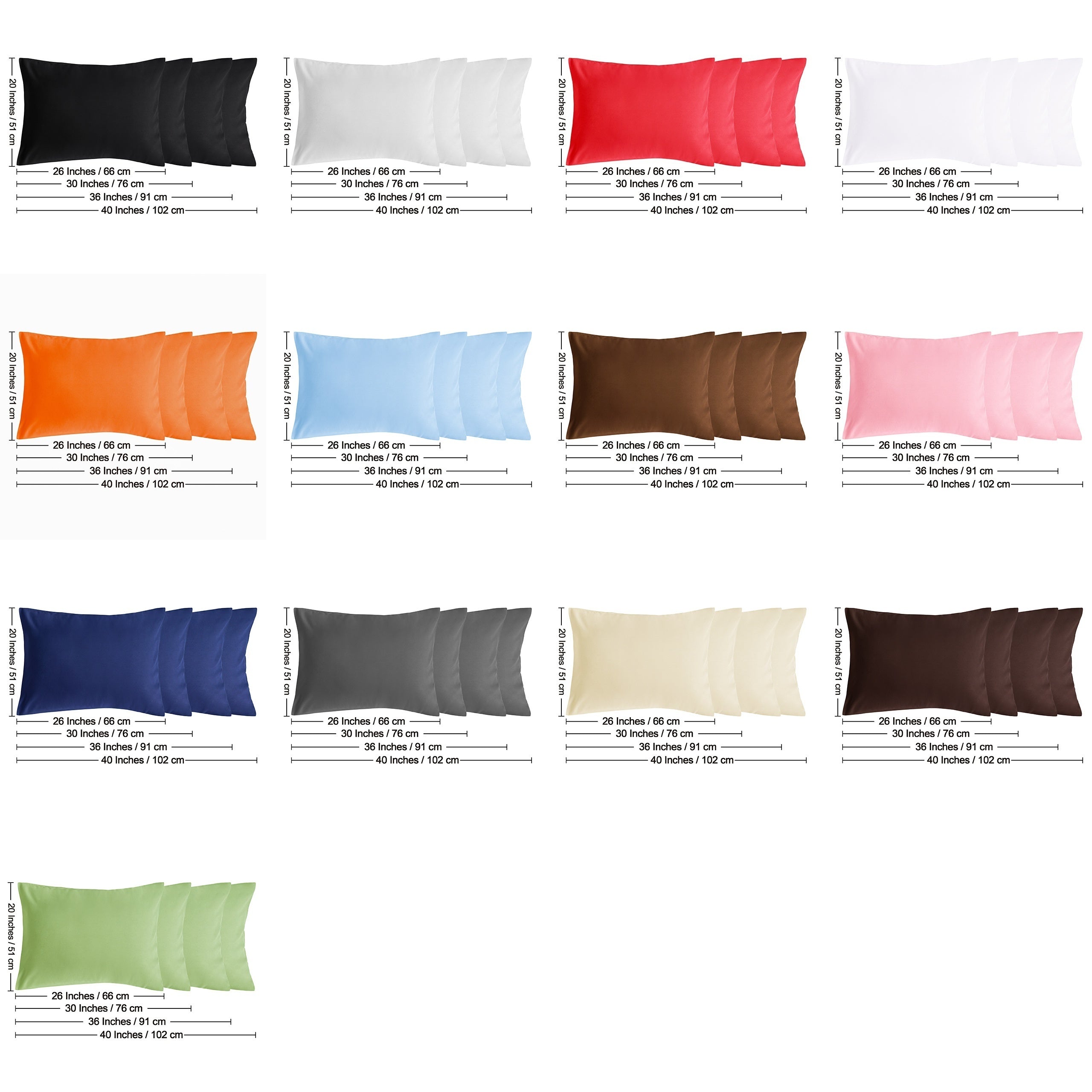 Microfiber Pillowcases Pair Envelope Closure Solid Pillow Caces