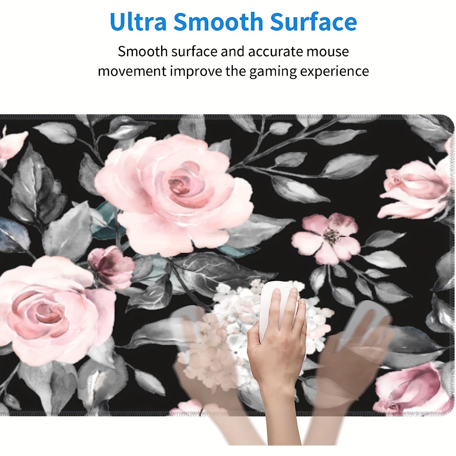 Desk Accessories Flowers Mouse Pad 89x39 Cm