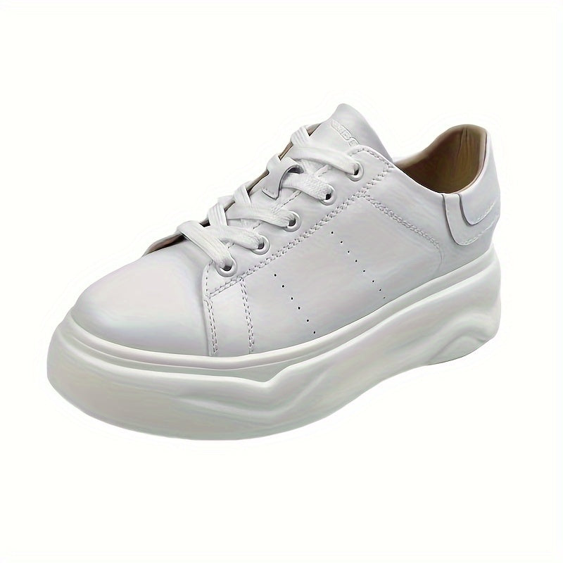 Vintage Chunky Solid Skate Shoes Wear Resistance Non Slip Flat Sneakers