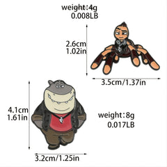 Men's Animal Alloy Drip Oil Brooch for Backpack Clothes