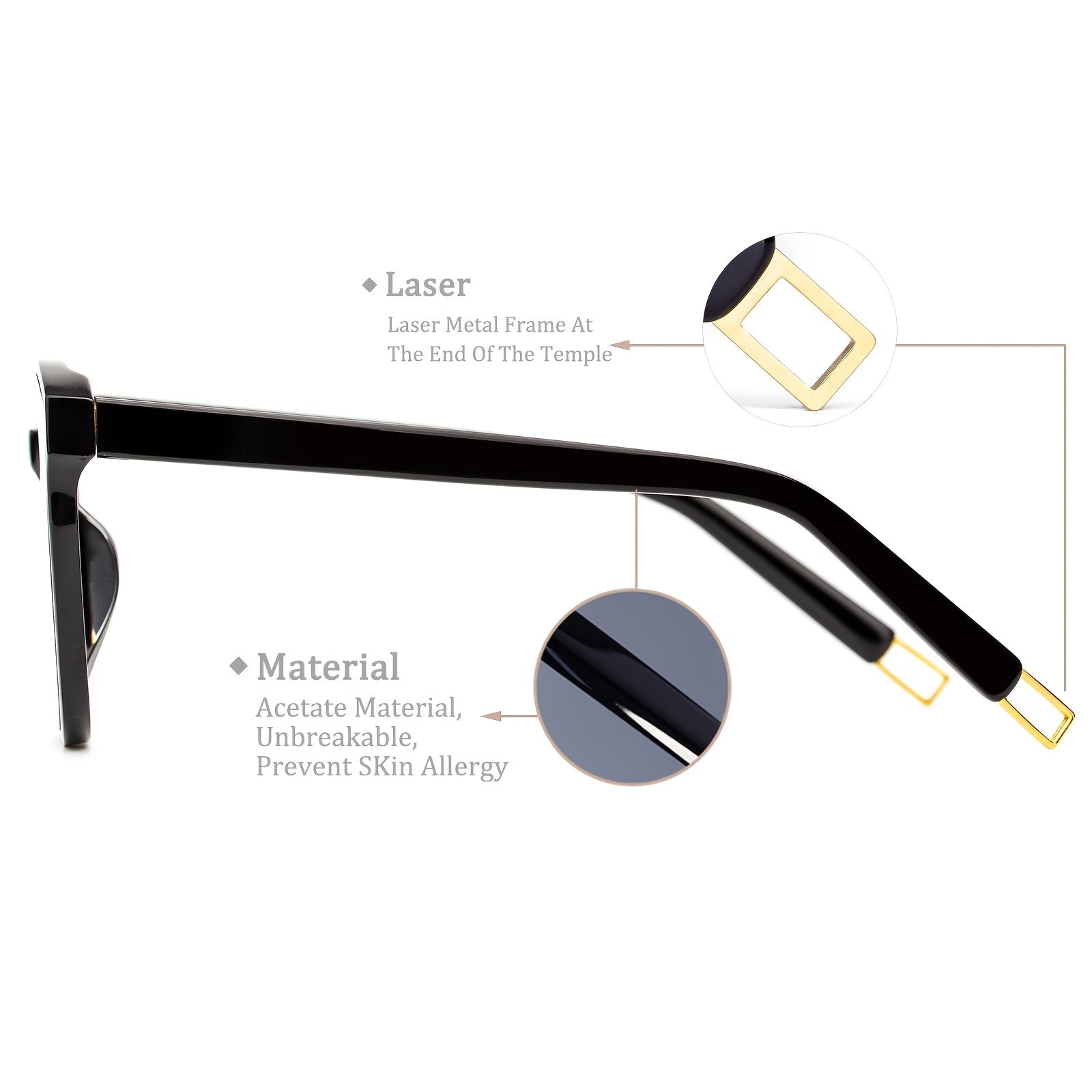 Round Sunglasses Anti Light Nylon Lens Glasses UV400