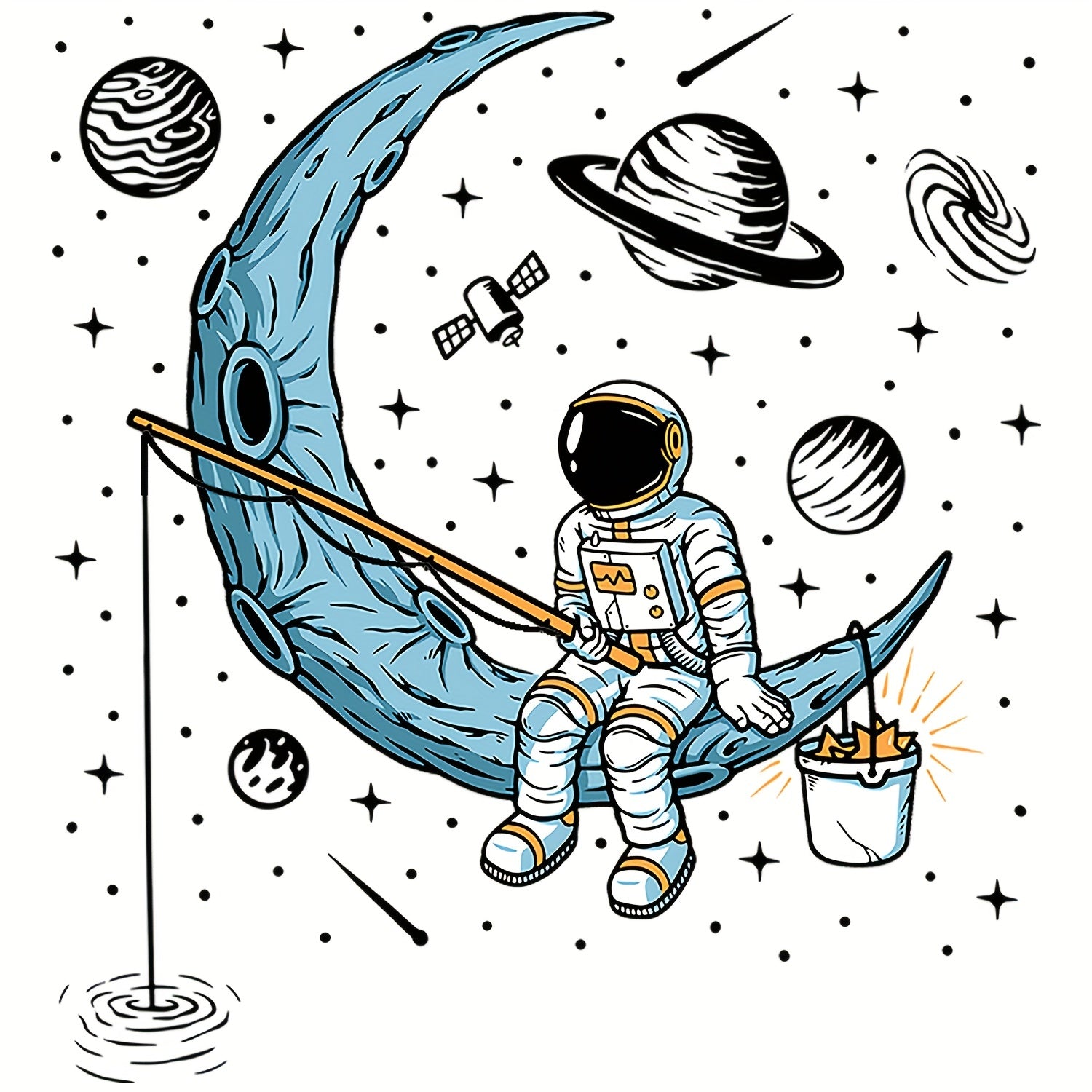 Astronaut Pattern Iron On Transfer Sticker DIY Clothing T Shirt Backpack