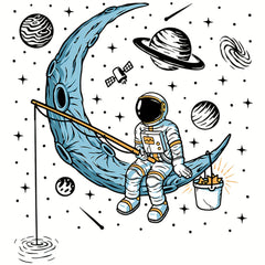 Astronaut Pattern Iron On Transfer Sticker DIY Clothing T Shirt Backpack