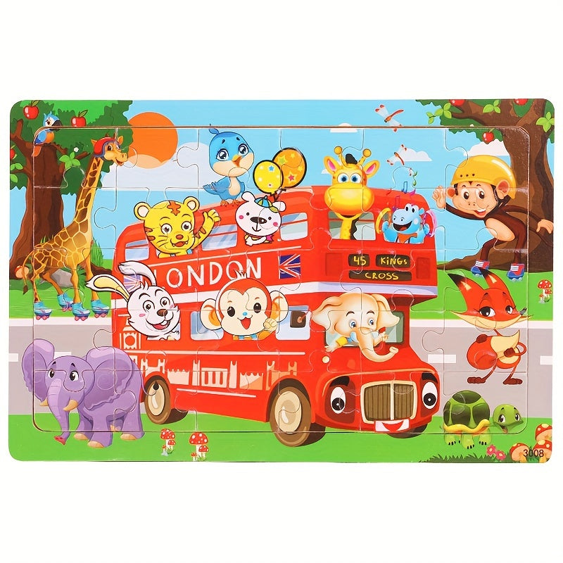 30pcs Wooden Puzzle Set for Kids Early Education Toys