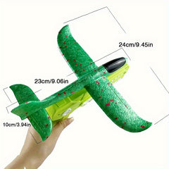 Foam Airplane Launcher Toy Catapult Hand Thrown for Fun No Batteries Needed