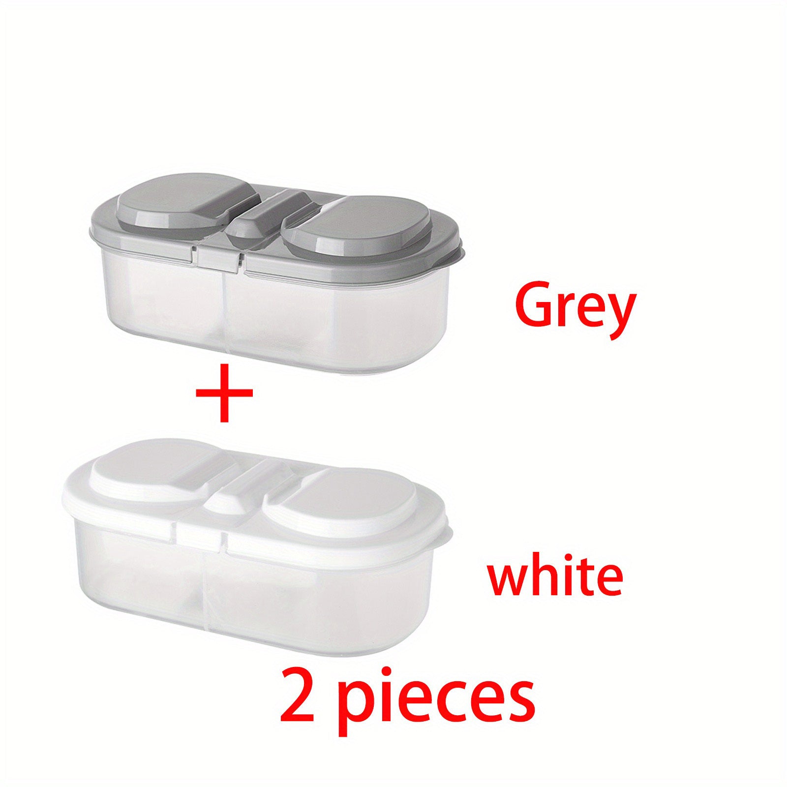 2pcs Fruit Storage Box Double Grids Household Food Container