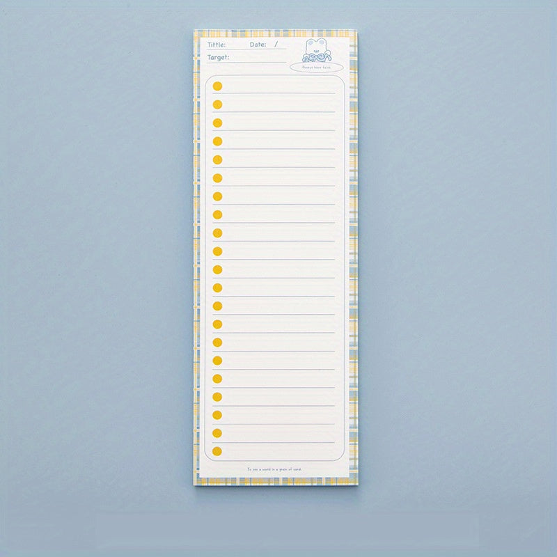 1pc Ins Creative Horizontal Line Grid Memo Plan Book