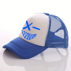 Multicolor Ghost Face Print Men's Peaked Cap Sunshade Baseball Cap