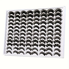 48 Pairs Fluffy Thick Faux Mink Lashes Soft Natural Long Wispy Full Strip Lashes