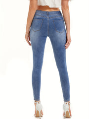 High Rise Stretch Skinny Jeans
