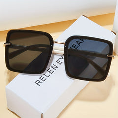 Large Square Sunglasses Women Men Outdoor UV400 Sun Glasses