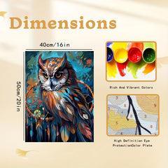 DIY Owl Digital Painting 40X50Cm Unframed Hand Painted Art