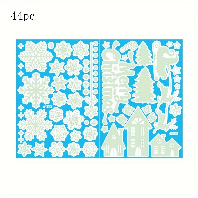 Luminous Electrostatic Window Stickers Christmas Snowflake Decoration