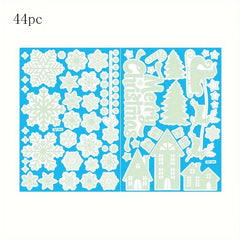 Luminous Electrostatic Window Stickers Christmas Snowflake Decoration