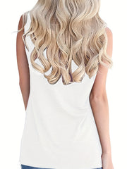 Women's 2 Pieces Tank Tops Crew Neck Sleeveless Casual Summer Tank Tops