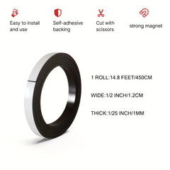Magnetic Tape Roll 2.54cm x 4.51m - Whiteboards, Fridge - DIY Art Projects