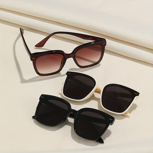 Square Sunglasses Rivet Anti Glare UV400 Sun Shades