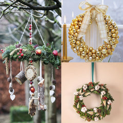 6pcs Wooden Wreath Frames DIY Christmas Crafts Unfinished Floral Hoop Rings