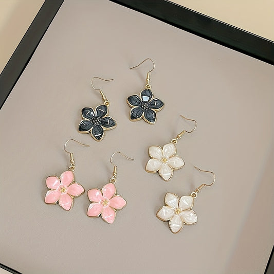 Vintage Floral Geometric 3D Earrings for Women
