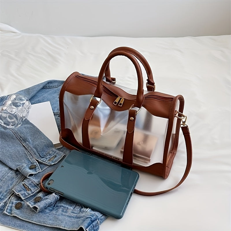 Large Waterproof Makeup Bag with Double Handles for Short Journeys