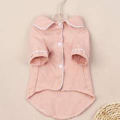 Pet Casual Button Down Pajamas Dog Home Wear Clothes Soft Puppy Shirt