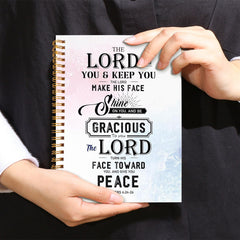 Artistic Font Bible Verse Notebook Light Colored Background 13x21 cm