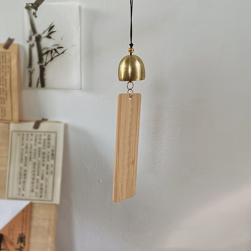 Mini Wooden Tag Wind Chime DIY Painting Wishes Scenic Retro Hanging Sign