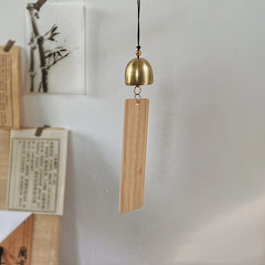 Mini Wooden Tag Wind Chime DIY Painting Wishes Scenic Retro Hanging Sign