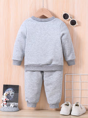Baby Cartoon MONSTER TRUCK Outfit Long Sleeve Sweatshirt Trousers Set